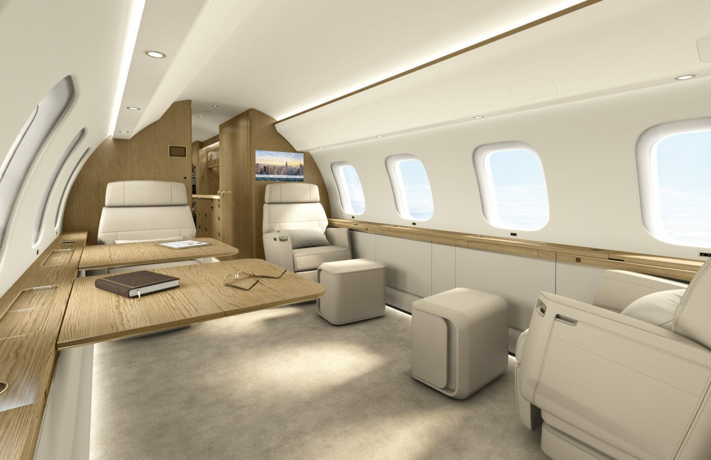 Global 7500 и 8000 получат трехзонный салон